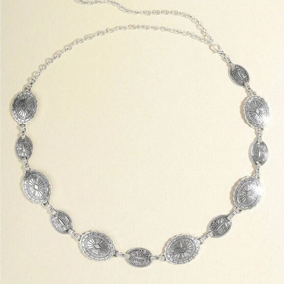Boho silver belt M470 - Picture 1 of 5